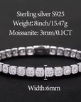 Moissanite La Chique Tennis Bracelet 6mm
