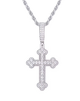 Frosted Faith™ Moissanite Cross Pendant