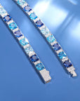 Moissanite Ocean Blue Stones Tennis Bracelet